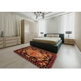 thumbnail image 4 of Ahgly Company Indoor Square Abstract Chocolate Brown Medallion Area Rugs, 4' Square, 4 of 6