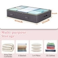 thumbnail image 3 of 4 Pack 90L Under Bed Storage Containers,Closet Organizers and Storage,Foldable Underbed Storage Bags with Clear Window & Reinforced Handles for Clothing, Bedding,Gray, 3 of 8