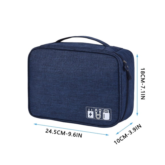 Electronic Organizer Travel Case, Travel Cable Organizer Bag for Travel Essentials Double Layers Travel Cord Tech Organizer Case for Cable Charger Phone Card Sim Card Earphone Usb Drives