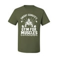 thumbnail image 2 of Dwight Schrute's Gym for Muscles Pop Culture Men's Graphic T-Shirt, Military Green, Large, 2 of 3