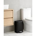 thumbnail image 6 of Kicctian 3.2 Gallon Kitchen Trash Can, Stainless Steel Step Garbage Bin with Soft Close Lid and Removable Bucket, Odor Control, Anti-Slip Base for Bathroom, Office, Kitchen, Black, 6 of 8