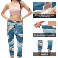 thumbnail image 3 of Seagull Women Pants High Waist Capris Printed Gym Leggings Compression Leggings for Running Fitness Yoga Non-See-Through, 3 of 6