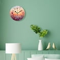 thumbnail image 4 of ATEDEANEI 12" Wall Clock Battery Operated Silent Non Ticking Oil Painting Colorful Spring Rural Landscape Beautiful Art, 4 of 5