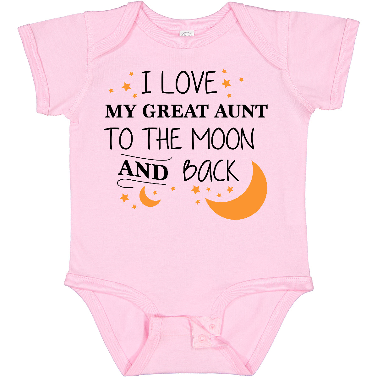 Inktastic I Love My Great Aunt to the Moon and Back Boys or Girls Baby Bodysuit