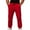 Red, variant on Men's Joggers Sweatpants Casual Elastic Waist Drawstring Tapered Sports Mountaineering Hiking Solid Pants with Pockets (XL, Red)