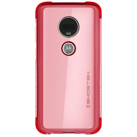 Ghostek Covert Clear Moto G7 / G7 Plus Case for G7 Play, G7 Power / G7 Supra with Slim Secure Hand Grip Bumper and Transparent Scratchproof Back - (Pink)