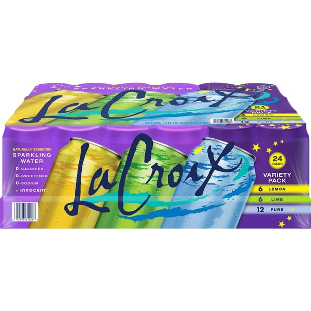LaCroix Sparkling Water Lemon, Lime, & Pure Variety Pack 24pk/12 fl