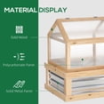 thumbnail image 6 of Dranite Raised Garden Bed with Greenhouse Top, Wooden Cold Frame Planter, 48x24x32.25 Inch, Natural, 6 of 6