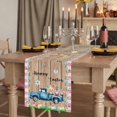 thumbnail image 2 of Table Runners 72 Inches Long Dress Scarves, Happy Easter Farmhouse Kitchen Table Runner, Coffee Tablerunners, Vintage Blue Truck Bunny Duck Wooden Grain 14x72 Inch, 2 of 9