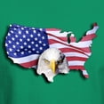 thumbnail image 3 of CafePress - Bald Eagle Over American Flag T Shirt - Men's Classic Graphic Cotton T-Shirt, 3 of 4