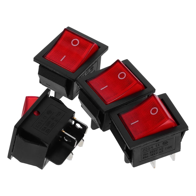 COMPUKAS 4Pcs Impact Resistant Rocker Switch for Generator Accessories and Control Panels in Electrical Projects