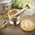 thumbnail image 3 of Stainless Steel Mortar and Pestle Sets,Mortar and Pestle Stainless Steel Spice Grinder Pill Crusher with Lid for Kitchen, 3 of 4