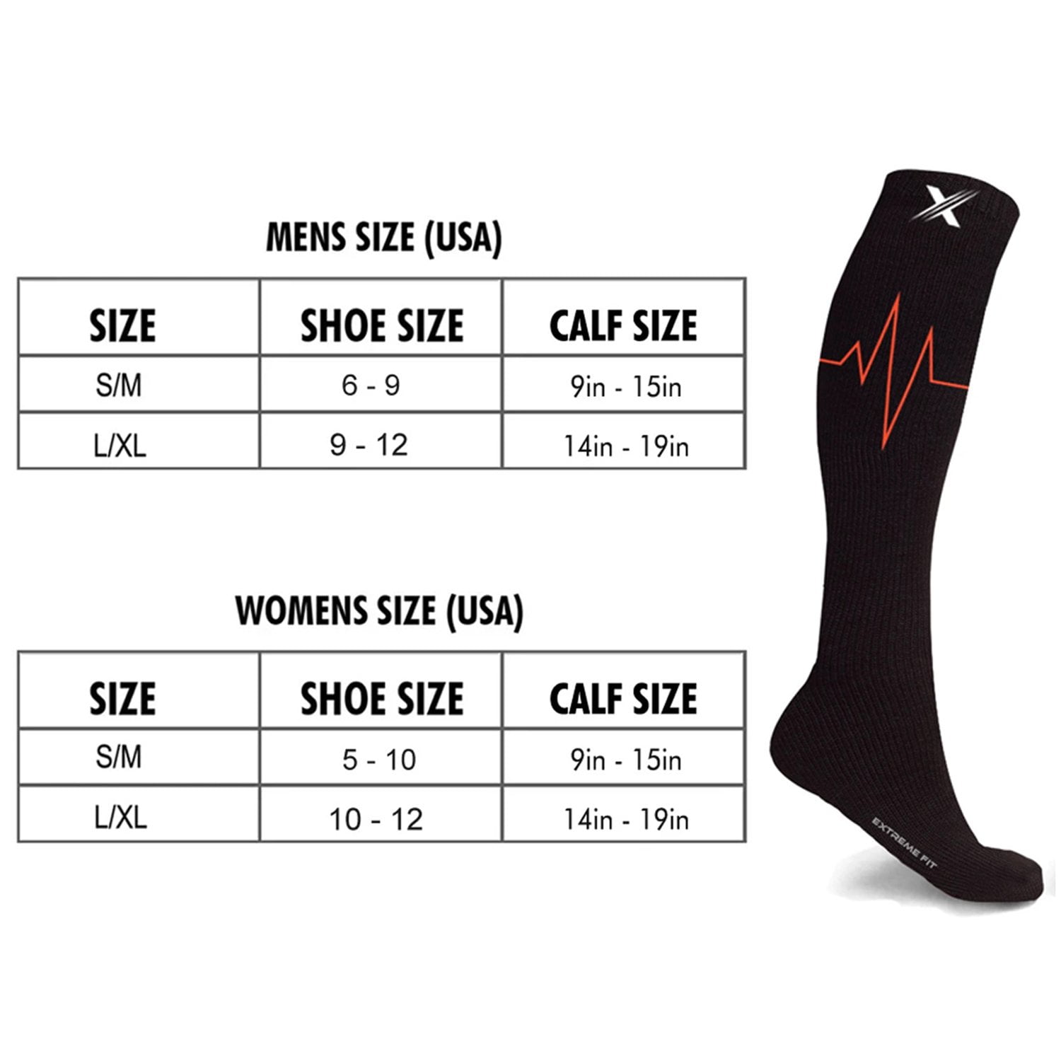Extreme Fit Knee High Women's Compression Socks -Medical Designs, 3 Pack