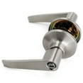 thumbnail image 6 of Villar Home Designs Door Lever Lara Satin Nickel Privacy 6 Pack, 6 of 8