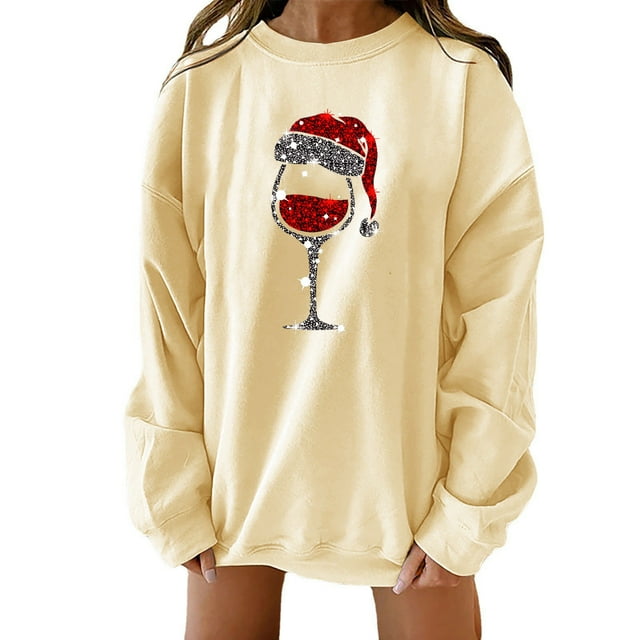 Chandail à Capuchon de Noël pour Femmes, Chandail en Molleton Doux à Imprimé Graphique, Mode, Veste Mi-Longue, Blouse à Manches Longues, Col Rond, Cardigan d'Hiver