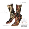 thumbnail image 4 of Uemuo Gothic Eastern Floral Skull for 16in Socks, Cotton Socks Sports Socks Knee High Socks Comfortable Socks For Men, Women, 4 of 7