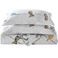thumbnail image 2 of Elegant Ayat Birds Lightweight Coverlets, Full/Queen Over-Sized 3pc Quilt Set for a Comfortable Night's Sleep (92-Inch Wide x 96-Inch Long) Mix of Canary Colors Bedspread, 2 of 3