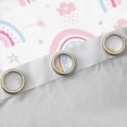 thumbnail image 4 of Manfei Cartoon bohemian Rainbow Black Out Curtains,Clouds Stars Pattern Curtains Pack of 2 (42x63 Each),Pink White Blue Bedroom Curtains For Girls Teens,Luxury Bedroom Decor, 4 of 6