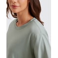 thumbnail image 5 of CRZ YOGA Pima Cotton Loose Crop T-Shirts for Women Workout Yoga Casual Athletic Short Sleeve Shirts Tops, 5 of 5