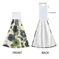 thumbnail image 3 of Yayeee Kitchen Hanging Hand Towels Set of 2 with Loop Bathroom Absorbent Tie Towel, Navy Flower, 3 of 7