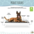 thumbnail image 3 of TailZzz Winston Large Elevated Wooden Pet Bed with Mattress, White, 3 of 18