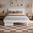 thumbnail image 3 of Phoenix Full Size Solid Wood Platform Bed with Drawers in White, 3 of 14