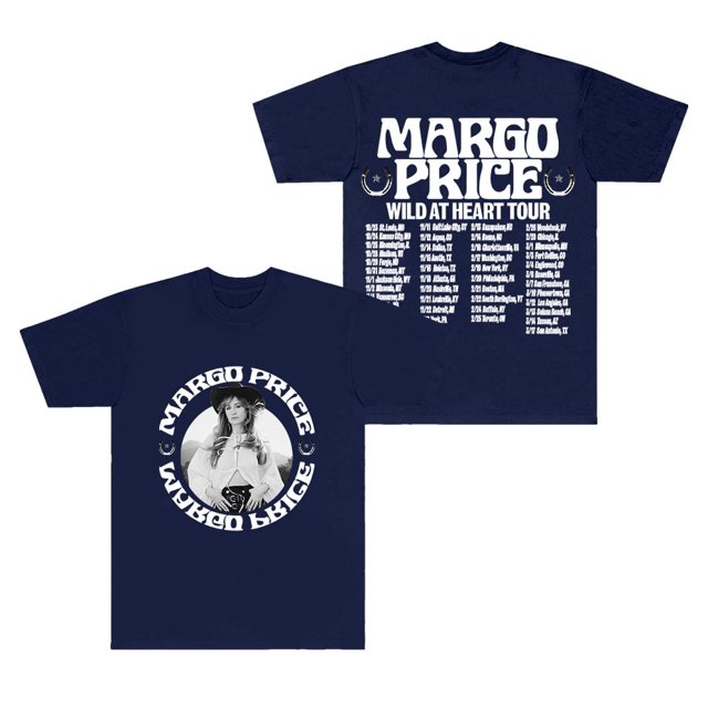 Margo Price Wild At Heart Tour Camisetas Ropa de calle Camiseta Mujeres Hombres Moda Cuello redondo Manga corta