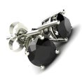 thumbnail image 5 of Pompeii White Gold 3/4ct Round Cut Black Diamond Studs (Black,AAA), 5 of 5