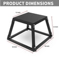 thumbnail image 2 of Steel Plyo Box for Exercise, Plyometric Jumping Box Metal Exercise Step Up Box with Anti-Slip Surface for Home Gym Training, 2 of 6