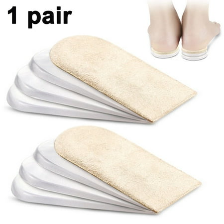 

(4 Layers) Height Increase Insoles Adjustable Orthopedic Heel Lift Inserts Heel Cushions for Leg Length Discrepancies Heel Pain Heel Spurs and Achilles tendonitis for Men and Women.(1Pairs)