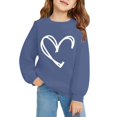 thumbnail image 6 of YunPes Kids Crewneck Fleece Pullover Tops Cute Heart Print Sweatshirts for Teen Girls Casual Cozy Tops Fall Winter Trendy Clothes, 6 of 6