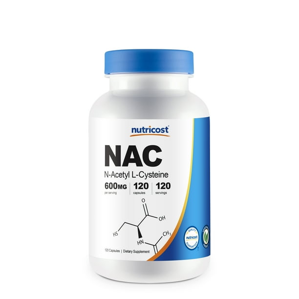 Nutricost NAcetyl LCysteine (NAC) 600mg, 120 Veggie Capsules Non