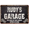 thumbnail image 1 of RUDY'S Garage Black Grunge Sign 8x12 Decor Gift 108120005108, 1 of 1