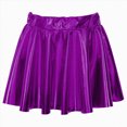 thumbnail image 4 of Kids Girl Shinny Metallic Skater Skort Ballet Dance Athletic Mini Skirt Dancewear, 4 of 4