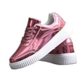 thumbnail image 3 of AUDeals Womens Casual Sneakers - Breathable Memory Foam Shiny Fashion Skate Shoes Comfortable Walking Fitness Shoes, 3 of 8