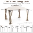 thumbnail image 3 of Costway 10' x 12' Patio Gazebo Replacement Top Cover 2-Tier Canopy CPAI-84 Outdoor Beige, 3 of 10