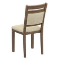 thumbnail image 2 of Inspire Modern Solid Wood & Fabric Dining Chair in Walnut & Beige (Set of 2), 2 of 6