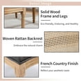 thumbnail image 6 of French Country Dining Chairs Set of 4, Gray Kitchen & Dining Room Chairs Set of 4, Gray Rattan Dining Chairs, Cane Back, Wood Legs, Sillas De Comedor (Rattan, Grey, 4Pcs), 6 of 12