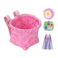 thumbnail image 3 of Cesta decorativa para bicicleta infantil, bonita cesta delantera para manillar de bicicleta para niñas. Rosa, 3 of 9