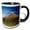 Black/White, variant on 3drose, Newfoundland and Labrador, Norse Village -cn05 Cmi0097 - Cindy Miller Hopkins, 11oz Two-tone Black Mug