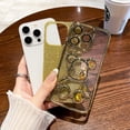 thumbnail image 3 of Electroplated Bear for iPhone 15 Pro Max Case for Women Glitter Floating Liquid Quicksand Case with Camera Protector Slim Shockproof Full Body Protective Case (Gold), 3 of 12