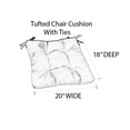 thumbnail image 2 of RSH Décor Indoor Outdoor Set of 2 Tufted Dining Chair Seat Cushions, 20" x 18" x 2", Grey & White Stripe, 2 of 5