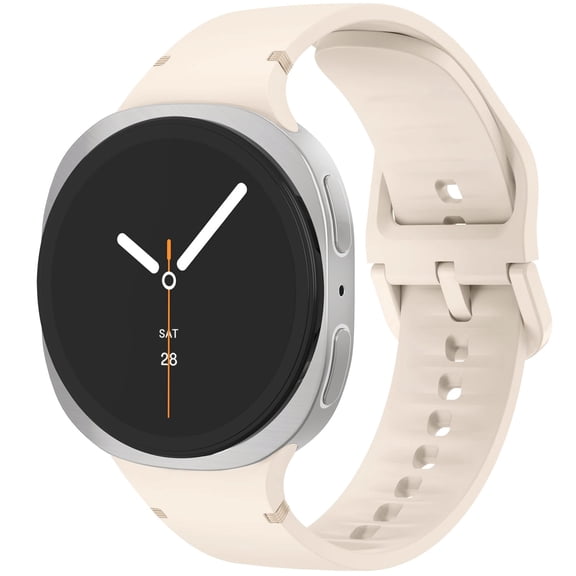 FIMART No Gap Silicone Sport Watch Band for Samsung Galaxy Watch 8/9 40mm 44mm, Galaxy Watch 8 Classic 46mm, Soft Breathable Replacement Strap