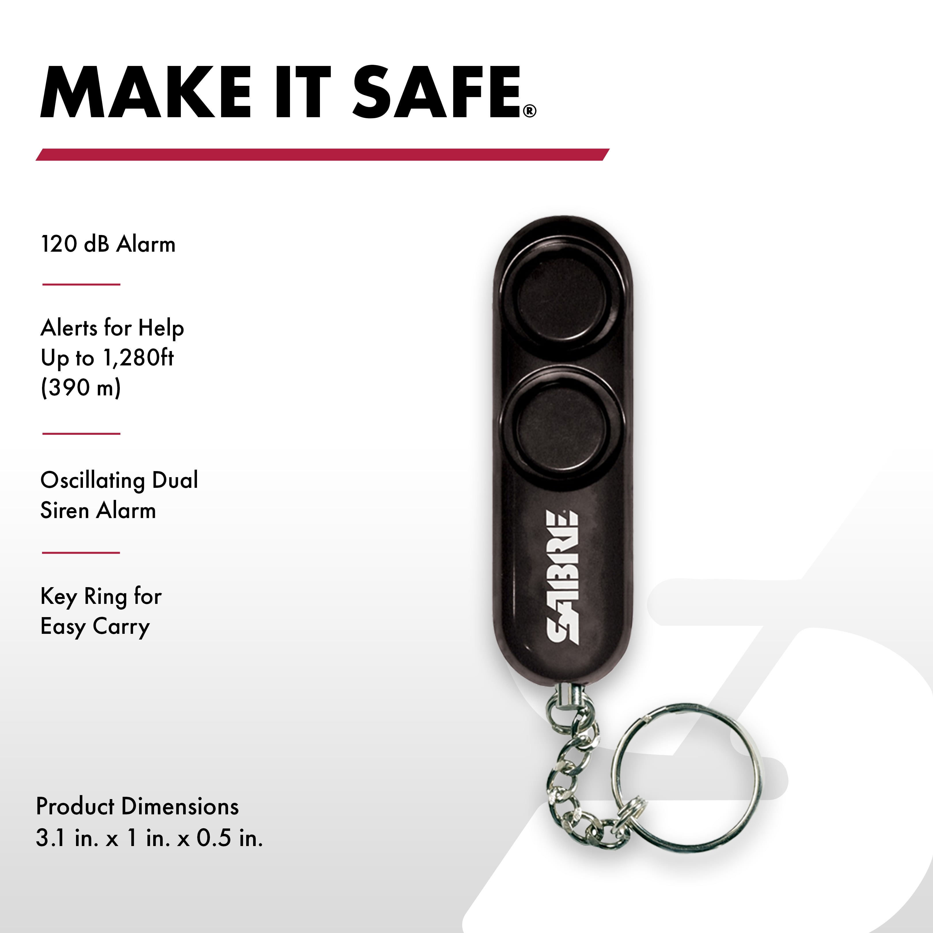 (2 pack) SABRE Pepper Gel & Personal Alarm Kit, Snap Clip and Key Ring for Easy Access, Lavender and Black, 1 Ct, Pocket Pepper Sprays