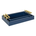 thumbnail image 4 of Kate and Laurel Lipton Modern Tray Set, Set of 2, Navy Blue and Gold, Glam Decorative Trays for Storage and Display, 4 of 8