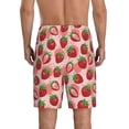 thumbnail image 3 of Kdxio Cute Strawberry Print Mens Sleep Shorts Bottoms Soft Comfy Pajama Wear Pants with Drawstring Pockets, 3 of 7