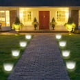thumbnail image 6 of Morttic Solar Ground Lights, 8 LED Warm Light Outdoor Solar Disk Lights, Waterproof In-Ground Lights, Solar Garden Lights, Landscape Lights for Pathway, Yard, Deck, Patio, Walkway, 6 of 12