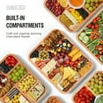 thumbnail image 3 of 2-in-1 Portable Charcuterie Board with Lid and Handle, Compartmented Cheese & Meat Serving Tray, 3 of 6