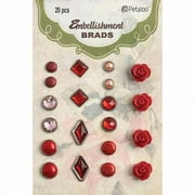 Petaloo Embellishment Brads, 20pk