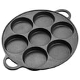 thumbnail image 4 of 7 Hole Egg Pancake Steak Pan Cast Iron Non-Stick Kitchen Cooking Ham Pan Breakfast Maker Cookware Omelet Pancake, 4 of 7